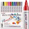 Paint Pens Paint Markers Never Fade Quick Dry and Permanent, 12 Color Oil-Based Waterproof Marker Pen Set for Rock Painting, Ceramic, Wood, Fabric, Plastic, Canvas, Glass, Mugs